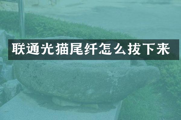 联通光猫尾纤怎么拔下来