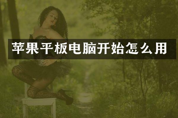 苹果平板电脑开始怎么用