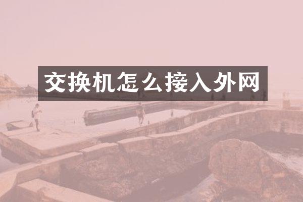 交换机怎么接入外网