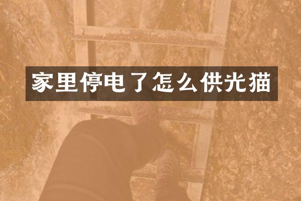 家里停电了怎么供光猫