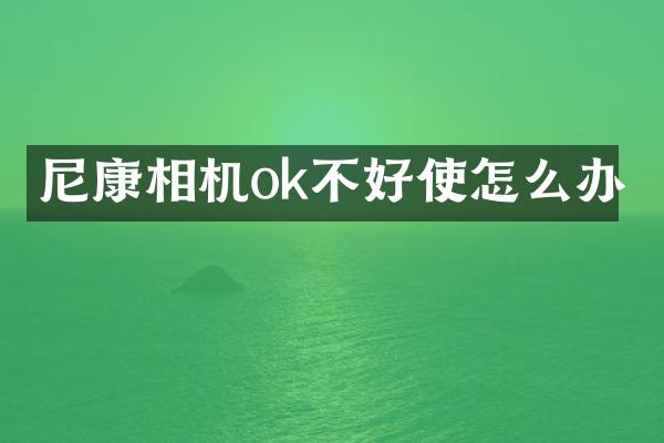 尼康相机ok不好使怎么办
