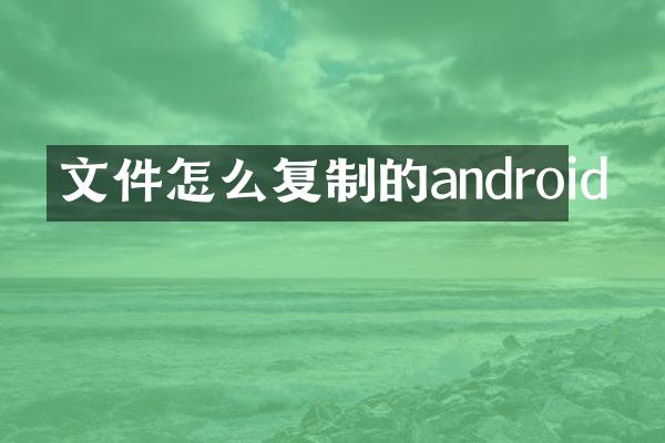 文件怎么复制的android