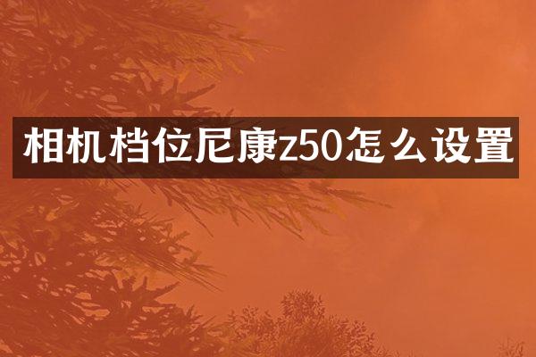 相机档位尼康z50怎么设置
