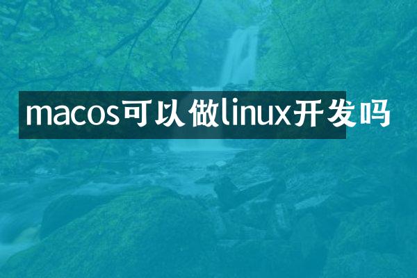 macos可以做linux开发吗