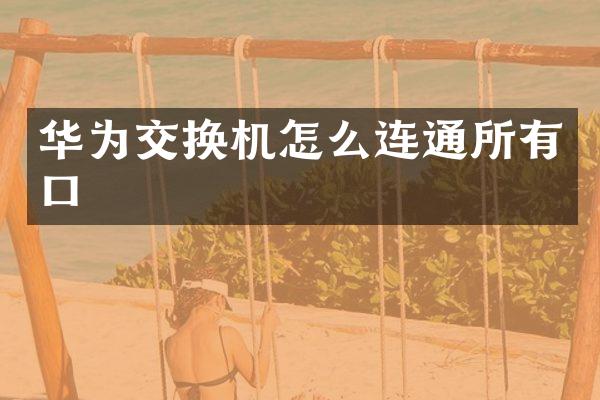 华为交换机怎么连通所有口