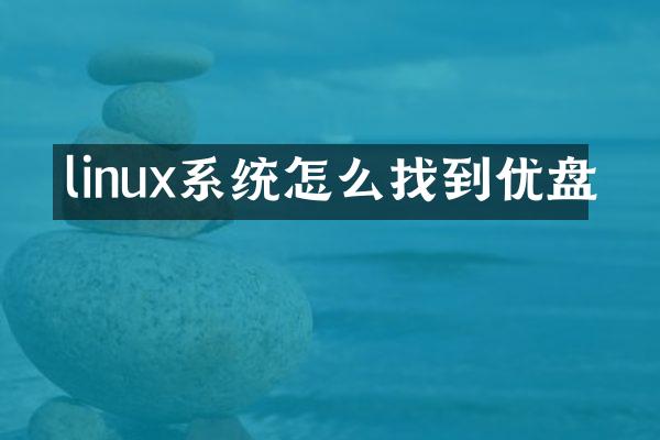 linux系统怎么找到优盘