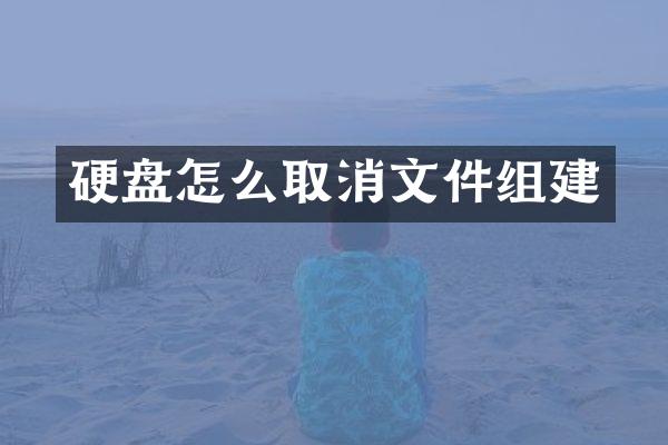 硬盘怎么取消文件组建