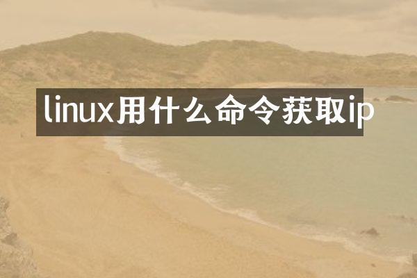 linux用什么命令获取ip
