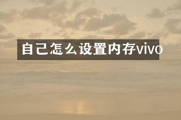 自己怎么设置内存vivo