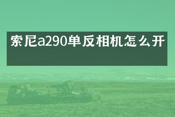 a290单反相机怎么开机