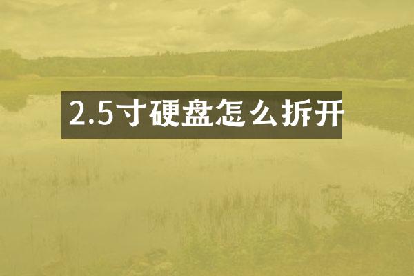 2.5寸硬盘怎么拆开