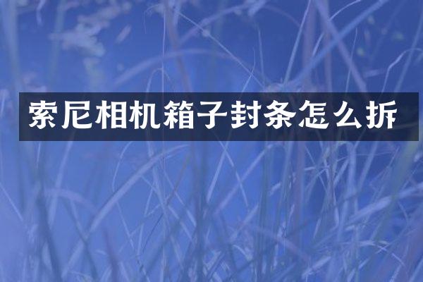 相机箱子封条怎么拆