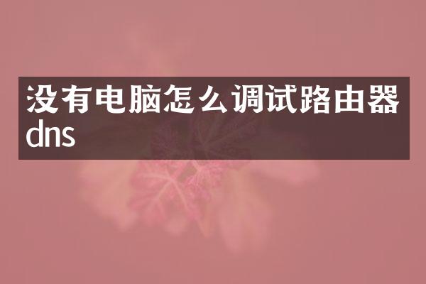 没有电脑怎么调试路由器dns