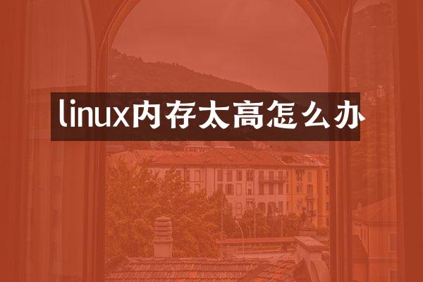 linux内存太高怎么办