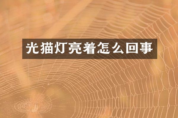 光猫灯亮着怎么回事