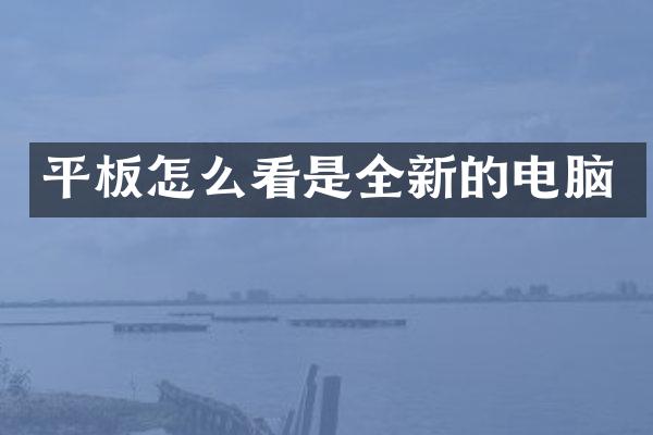 平板怎么看是全新的电脑