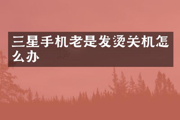 三星手机老是发烫关机怎么办