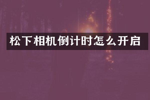 相机倒计时怎么开启