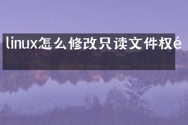 linux怎么修改只读文件权限