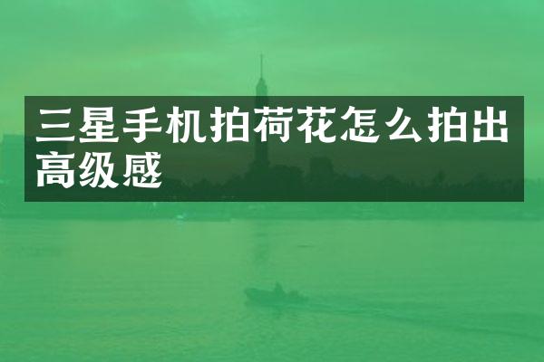 三星手机拍荷花怎么拍出高级感