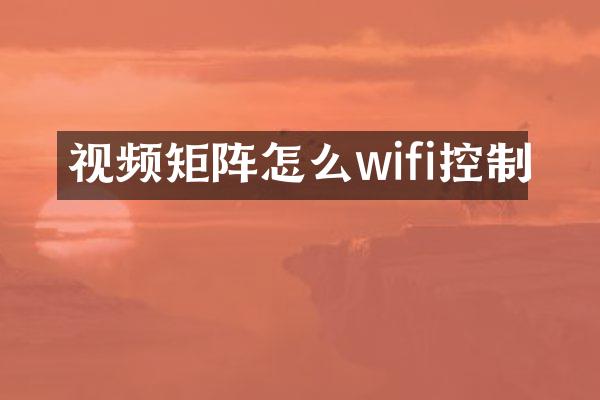 视频矩阵怎么wifi控制