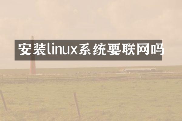 安装linux系统要联网吗