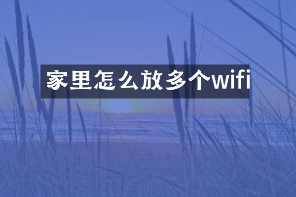 家里怎么放多个wifi