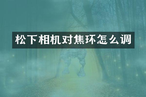 相机对焦环怎么调