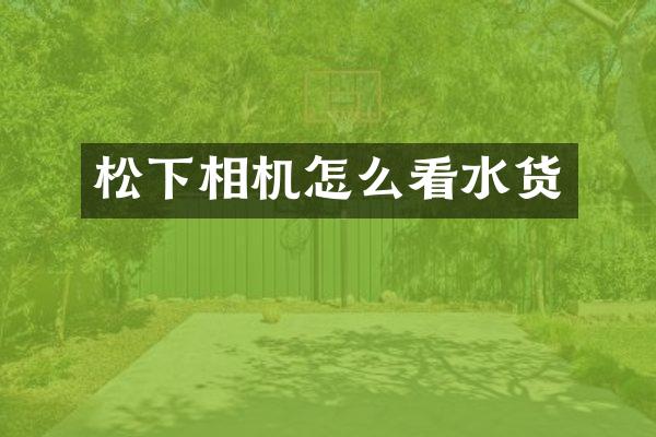 相机怎么看水货