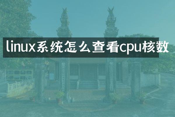 linux系统怎么查看cpu核数