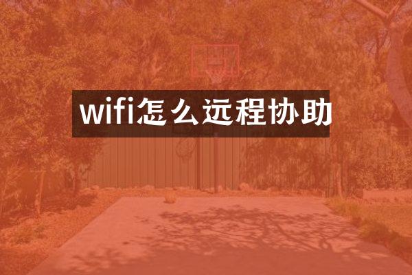 wifi怎么远程协助