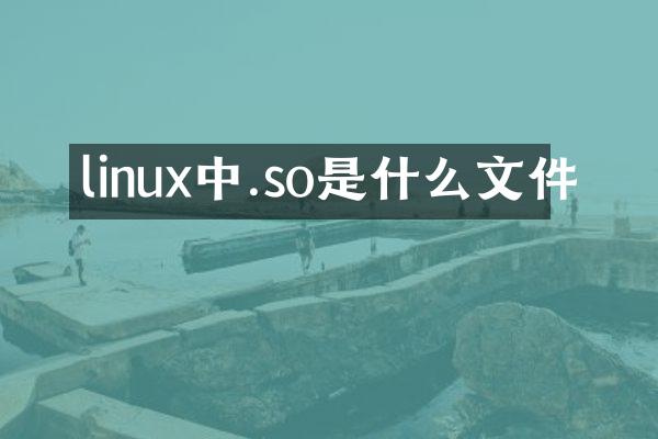 linux中.so是什么文件