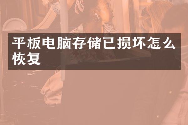 平板电脑存储已损坏怎么恢复