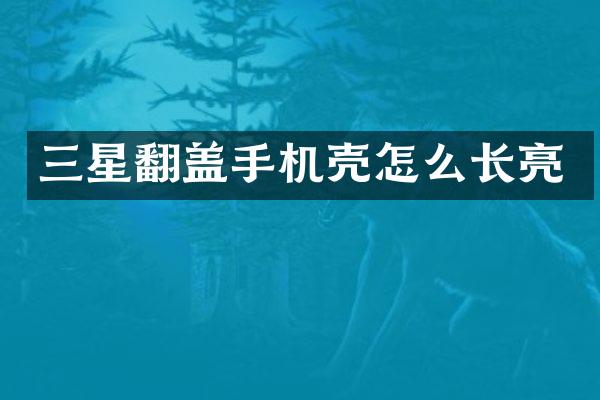 三星翻盖手机壳怎么长亮