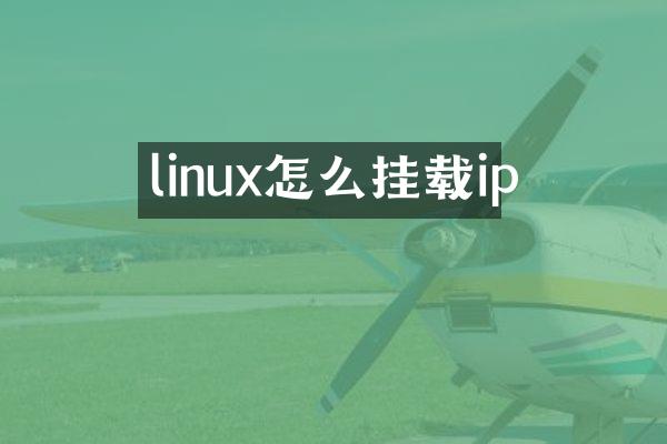 linux怎么挂载ip