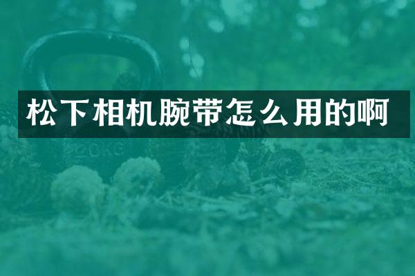 相机腕带怎么用的啊