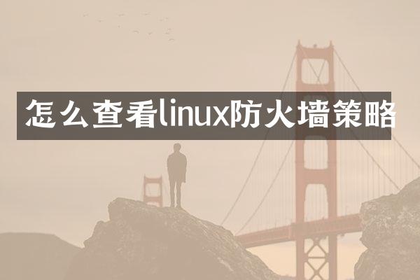怎么查看linux防火墙策略