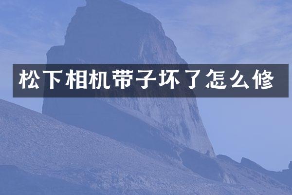 相机带子坏了怎么修