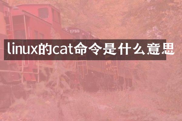 linux的cat命令是什么意思
