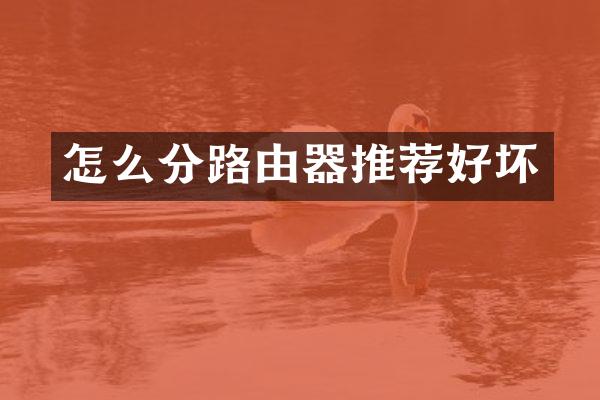怎么分路由器推荐好坏