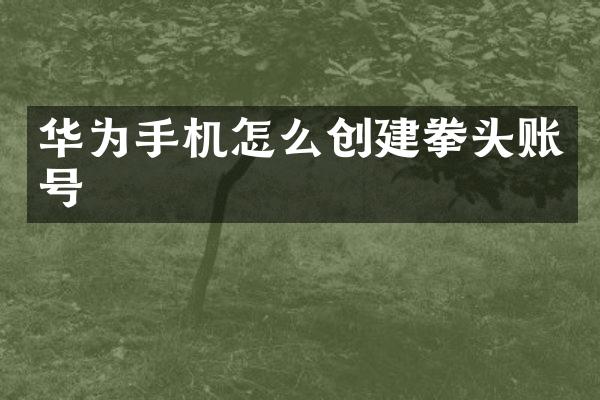 华为手机怎么创建拳头账号
