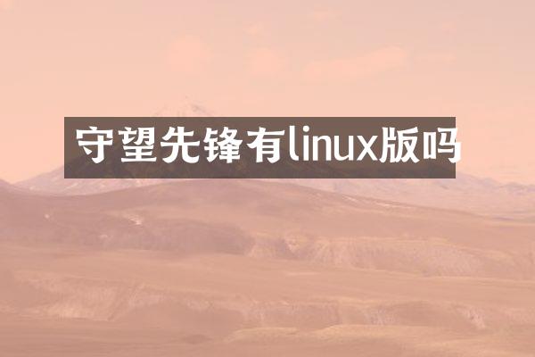 守望先锋有linux版吗
