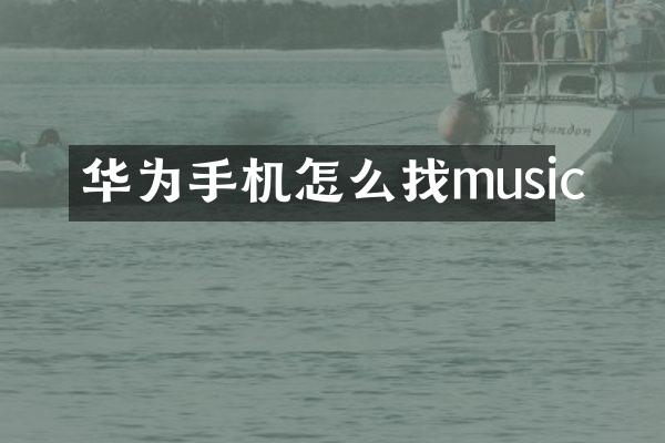 华为手机怎么找music