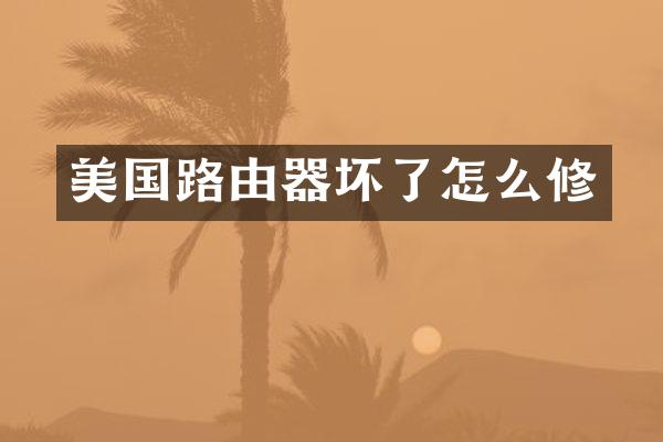 美国路由器坏了怎么修