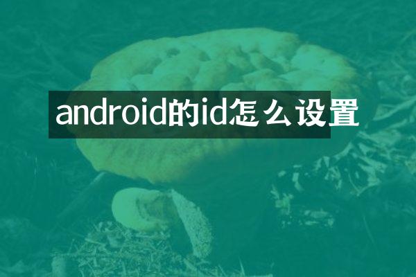 android的id怎么设置