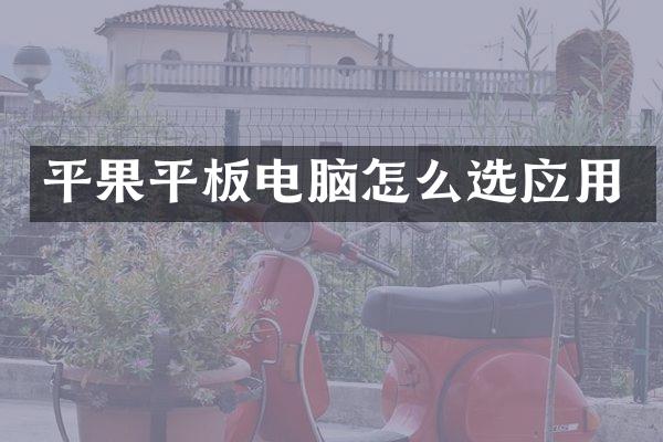 平果平板电脑怎么选应用
