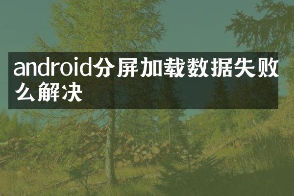 android分屏加载数据失败怎么解决