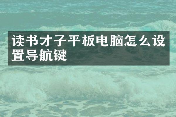 读书才子平板电脑怎么设置导航键