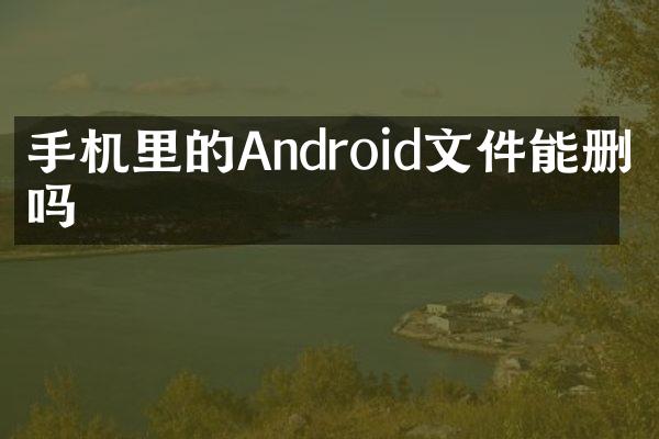 手机里的Android文件能删掉吗