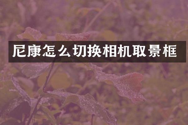 尼康怎么切换相机取景框